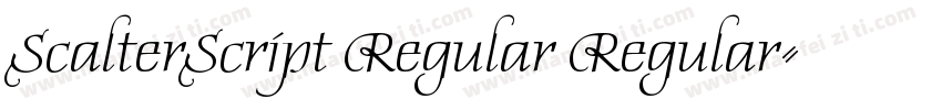ScalterScript Regular Regular字体转换